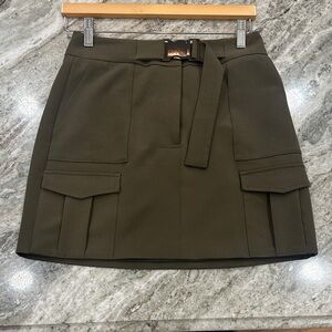 Tularosa Olive Mini Cargo Skirt with Belt